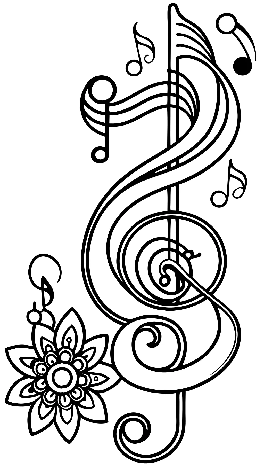 coloriages de notes de musique